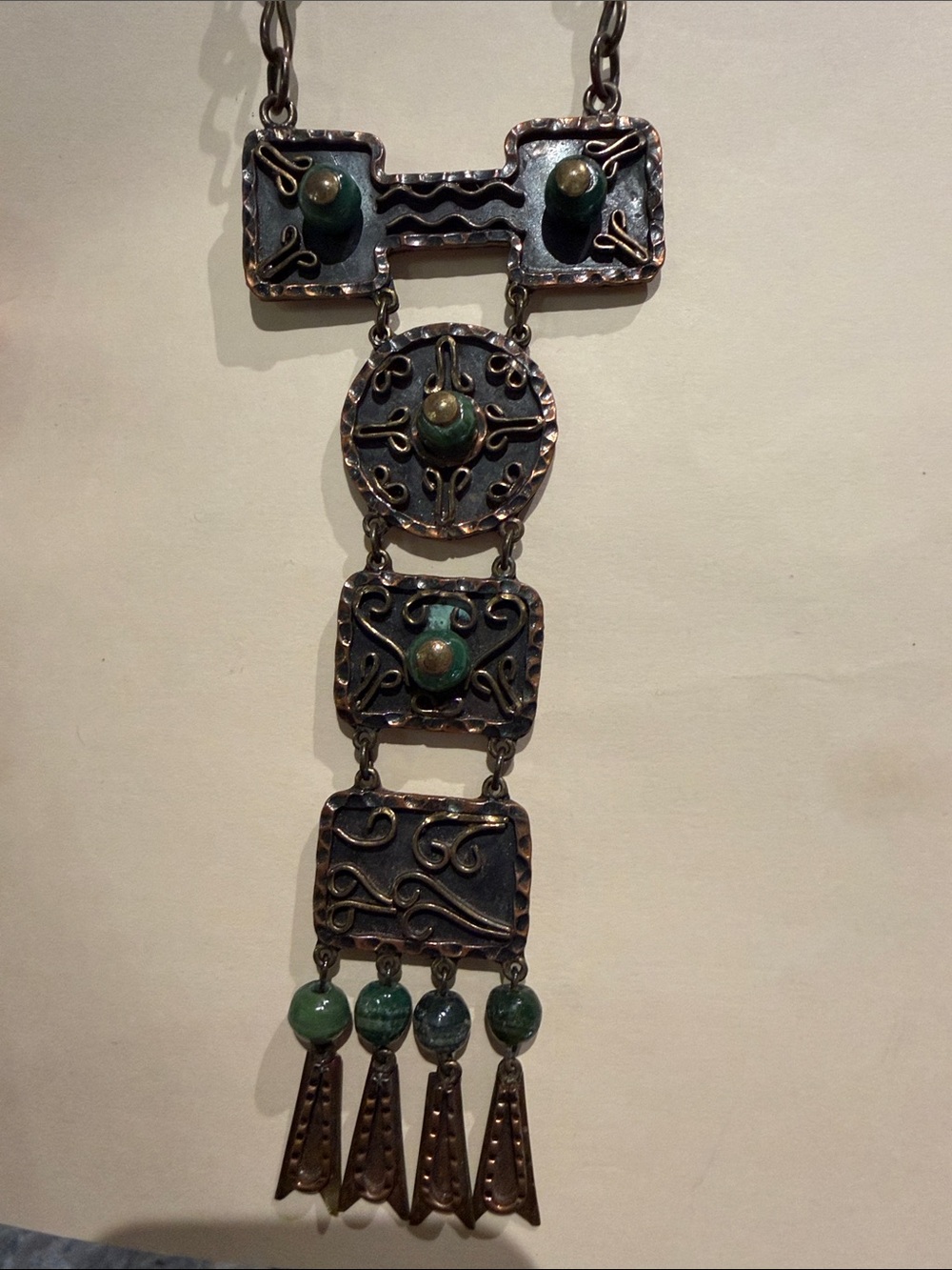 Very Vtg Mexican Casa Maya Long Necklace